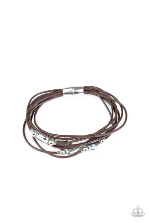 Raw Edge Brown Paparazzi Bracelet
