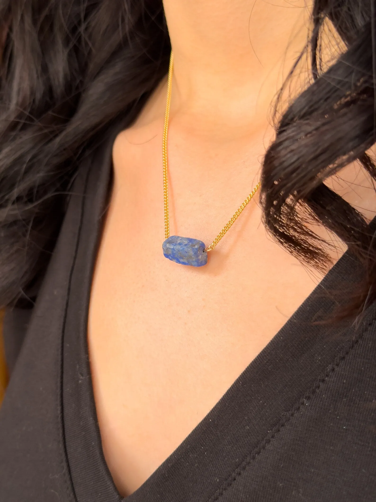 Raw Lapis Lazuli Necklace