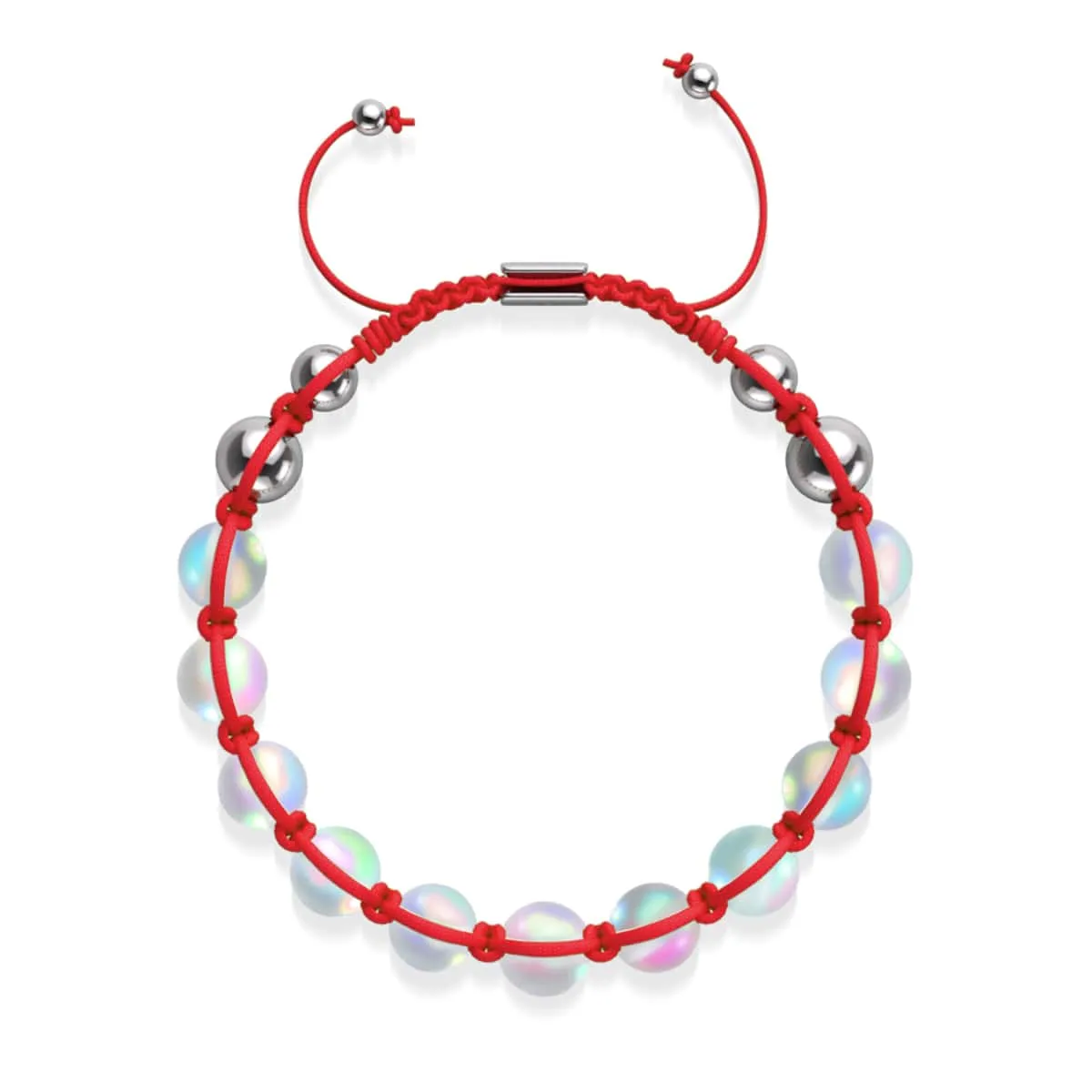 Red | Rainbow White | Silver | Mermaid Glass Charmballa Bracelet