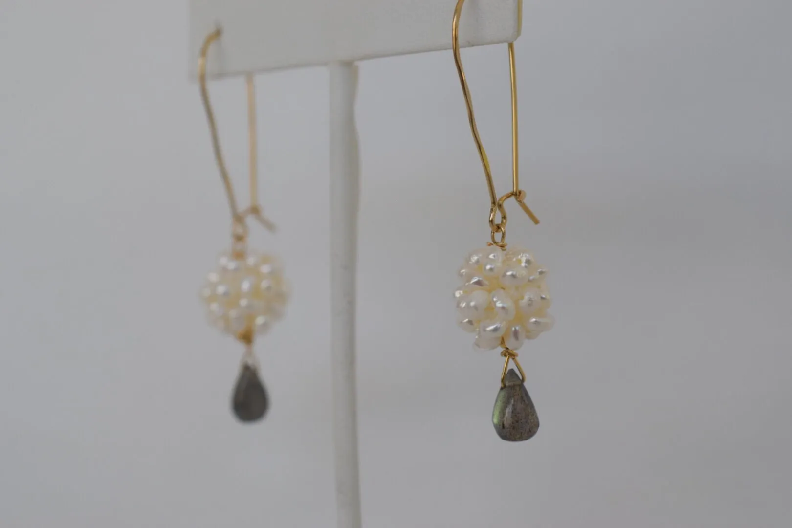 Redeemed, Pearl Cluster Drop Earrings