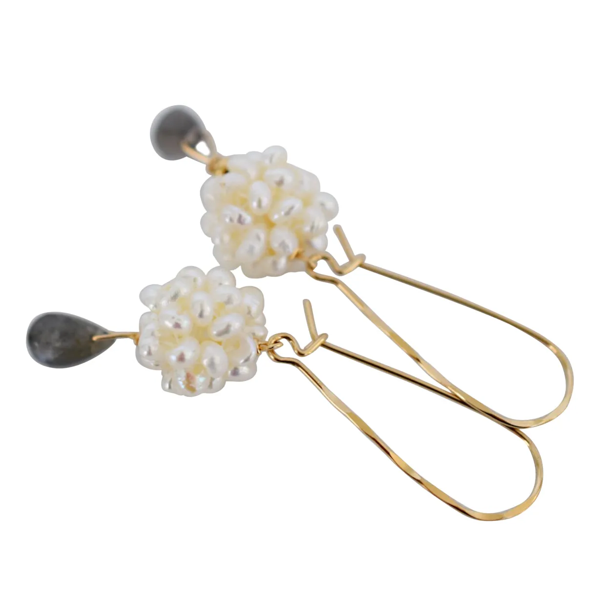 Redeemed, Pearl Cluster Drop Earrings