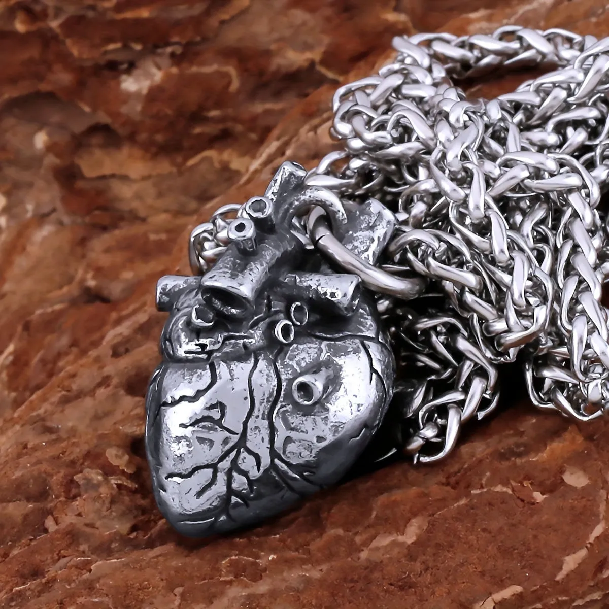 Retro Stainless Steel Viking Necklace Men's Celtic Knot Amulet Charm Pendant