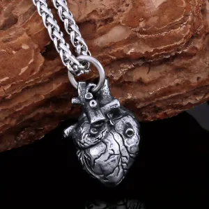 Retro Stainless Steel Viking Necklace Men's Celtic Knot Amulet Charm Pendant