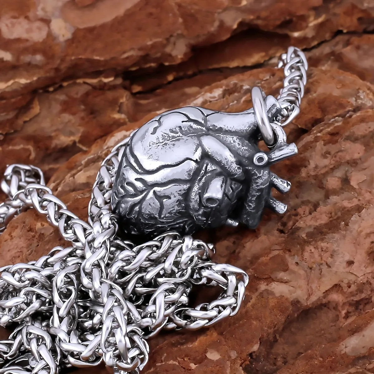 Retro Stainless Steel Viking Necklace Men's Celtic Knot Amulet Charm Pendant