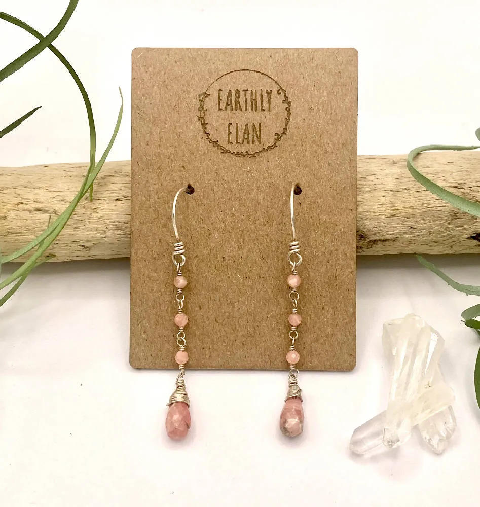 Rhodochrosite Earrings