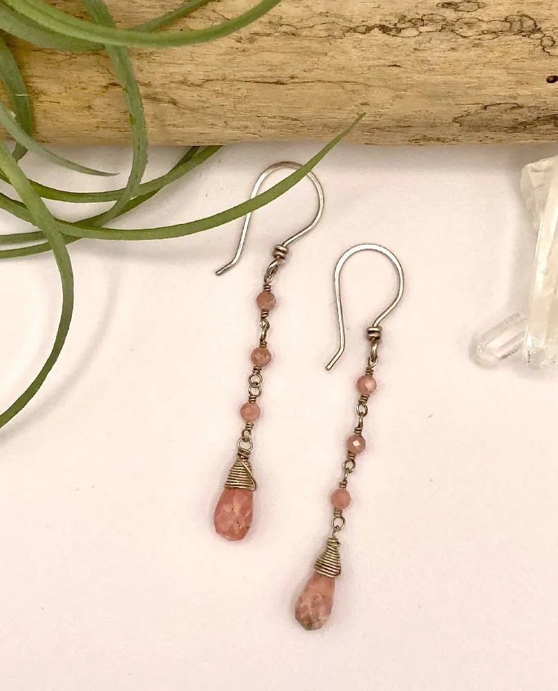 Rhodochrosite Earrings
