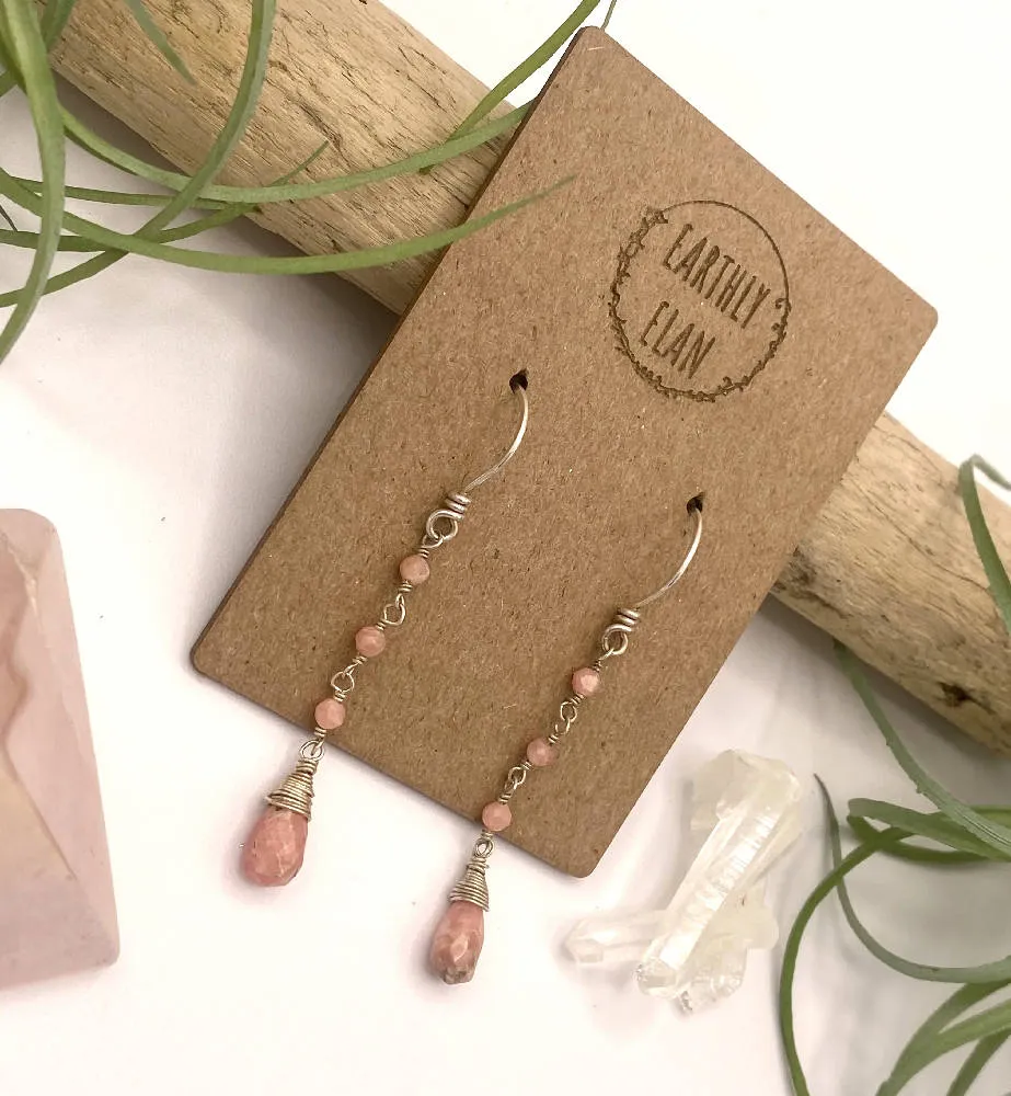 Rhodochrosite Earrings