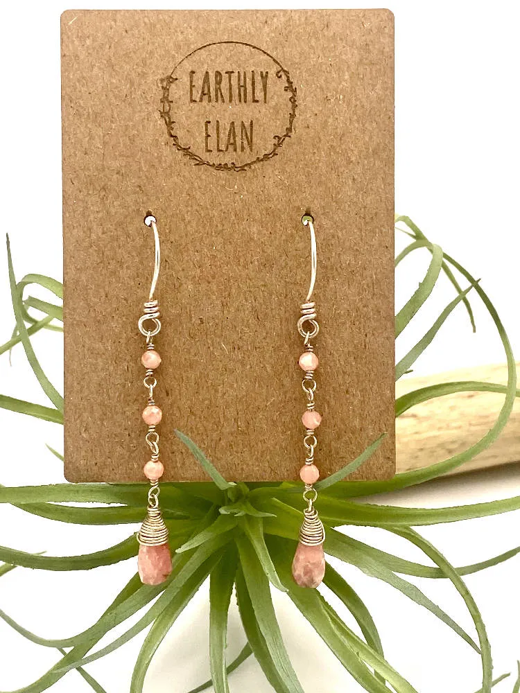 Rhodochrosite Earrings