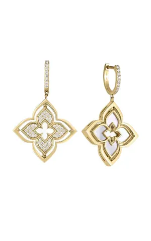 Roberto Coin Venetian Princess Mother-of-Pearl and Diamond Earrings 8883470AYERXP