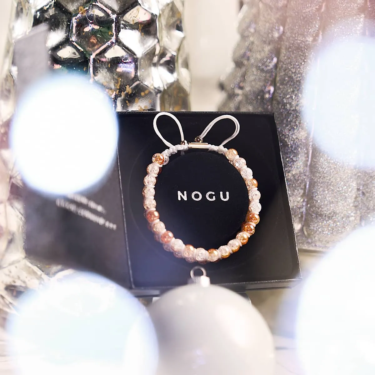 Rose Chrome x Caramel | Glitter Glass Double Bracelet