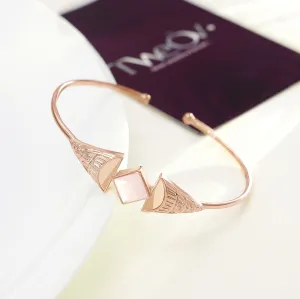 Rose Gold Plated Sterling Silver Opal Stone Bracelet