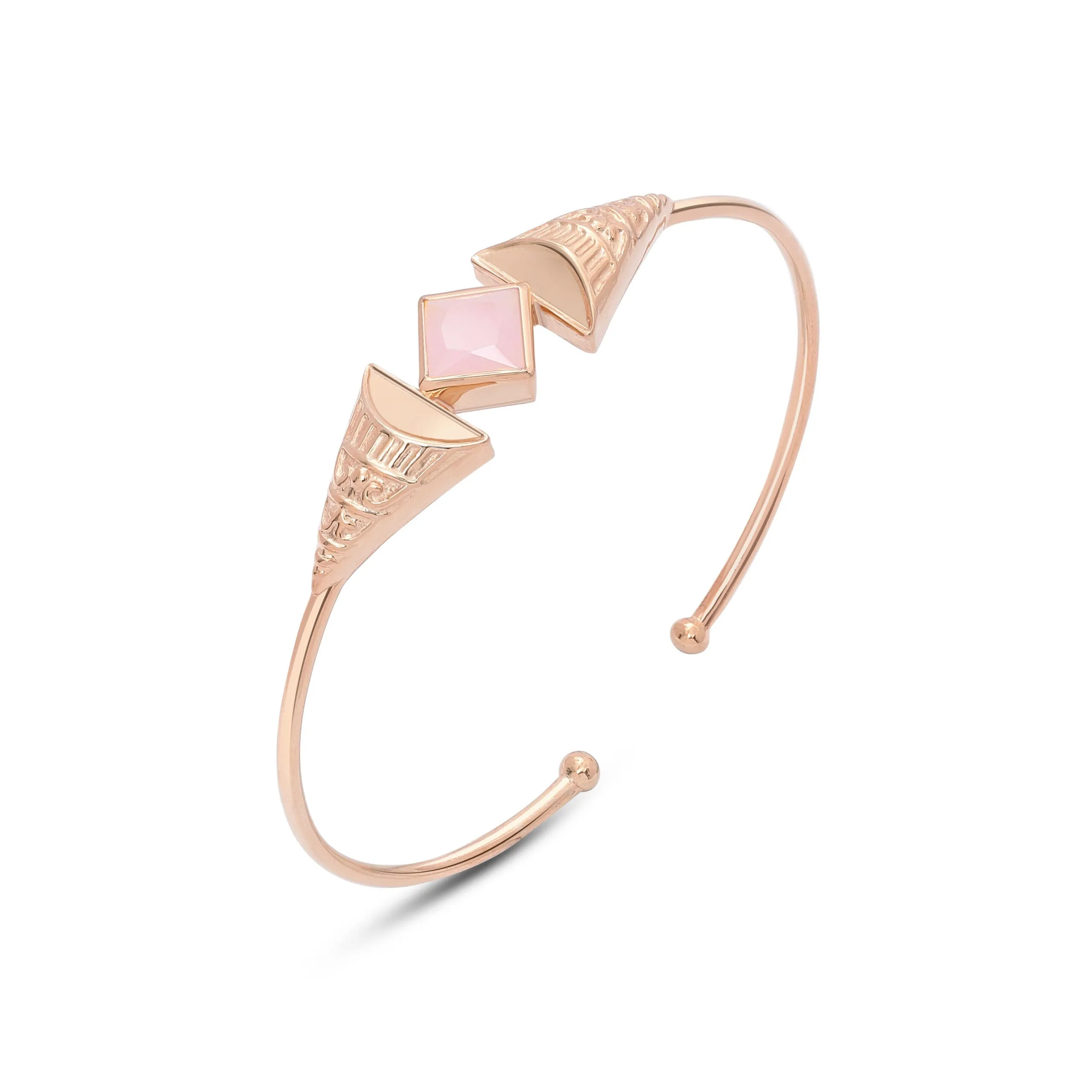 Rose Gold Plated Sterling Silver Opal Stone Bracelet
