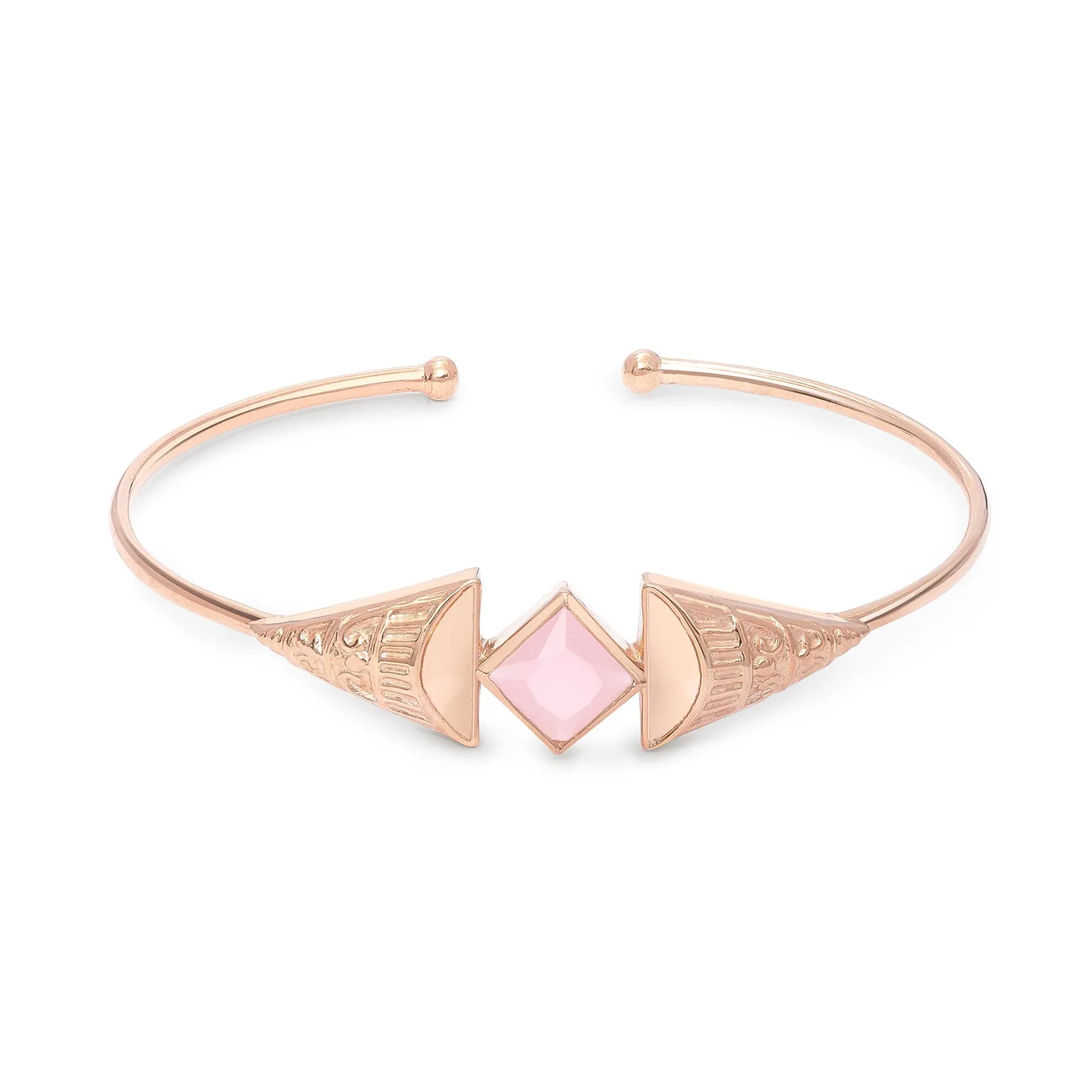 Rose Gold Plated Sterling Silver Opal Stone Bracelet