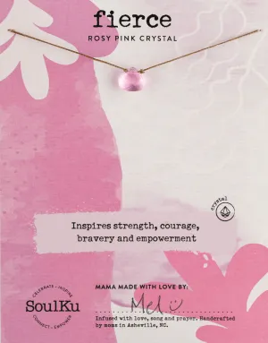 Rosy Pink Crystal Soul Shine Necklace for Fierce