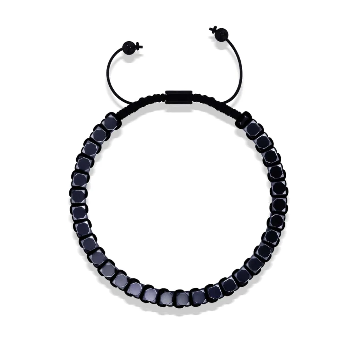 Sacred Geom | Hematite | Gunmetal | Octahedron Bracelet