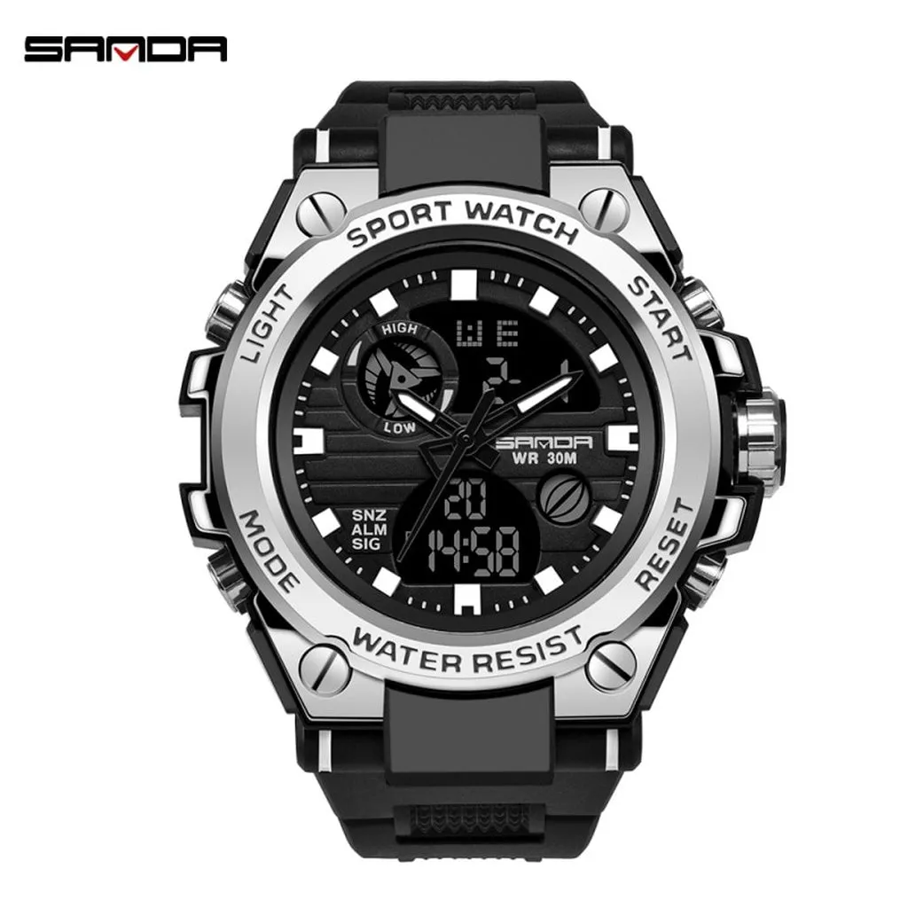 SANDA Brand G Style Men Digital Watch Shock Military Sports Watches Fashion Waterproof Electronic Wristwatch Mens 2020 Relogios