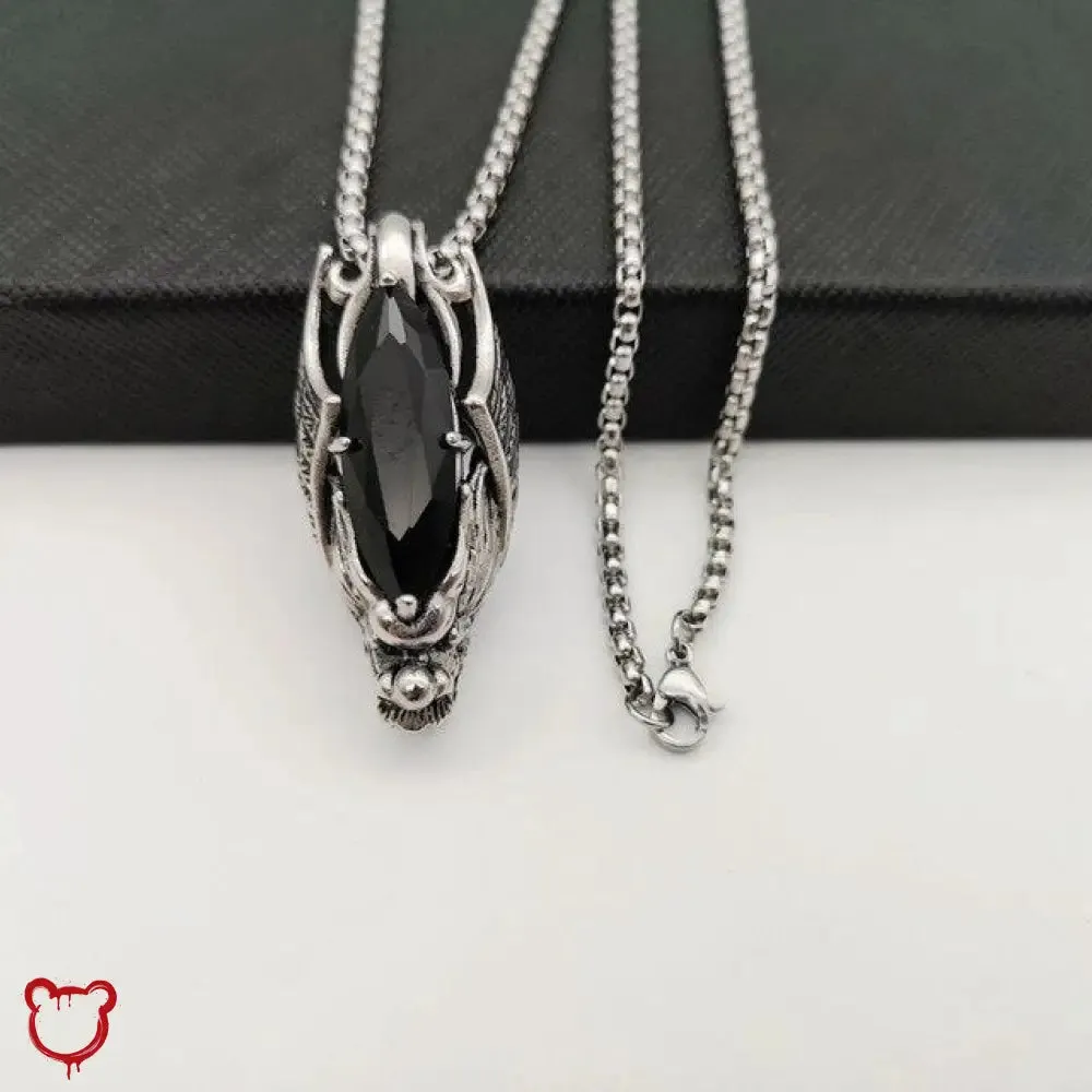 Savage Crystal Bat Necklace