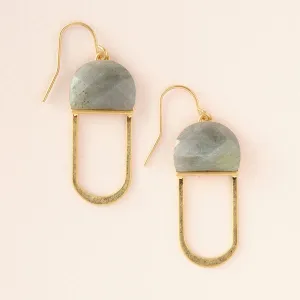 Scout Curated Wears Modern Stone Chandelier Earrings - Labradorite