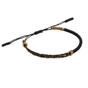 Semi-braided black Tibetan bracelet
