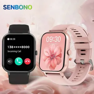 SENBONO Smart Watch Men Dial Custom Bluetootn Call 100  Sport Modes Heart Rate Monitor Sport Waterproof Smartwatch For Men Women