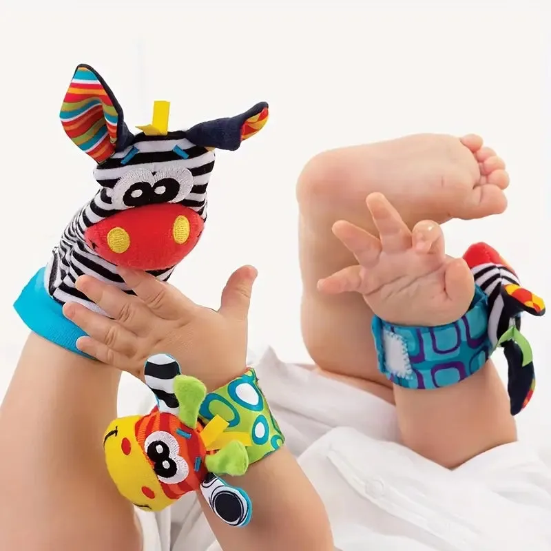 Sensory Baby Plush Socks and Bracelet
