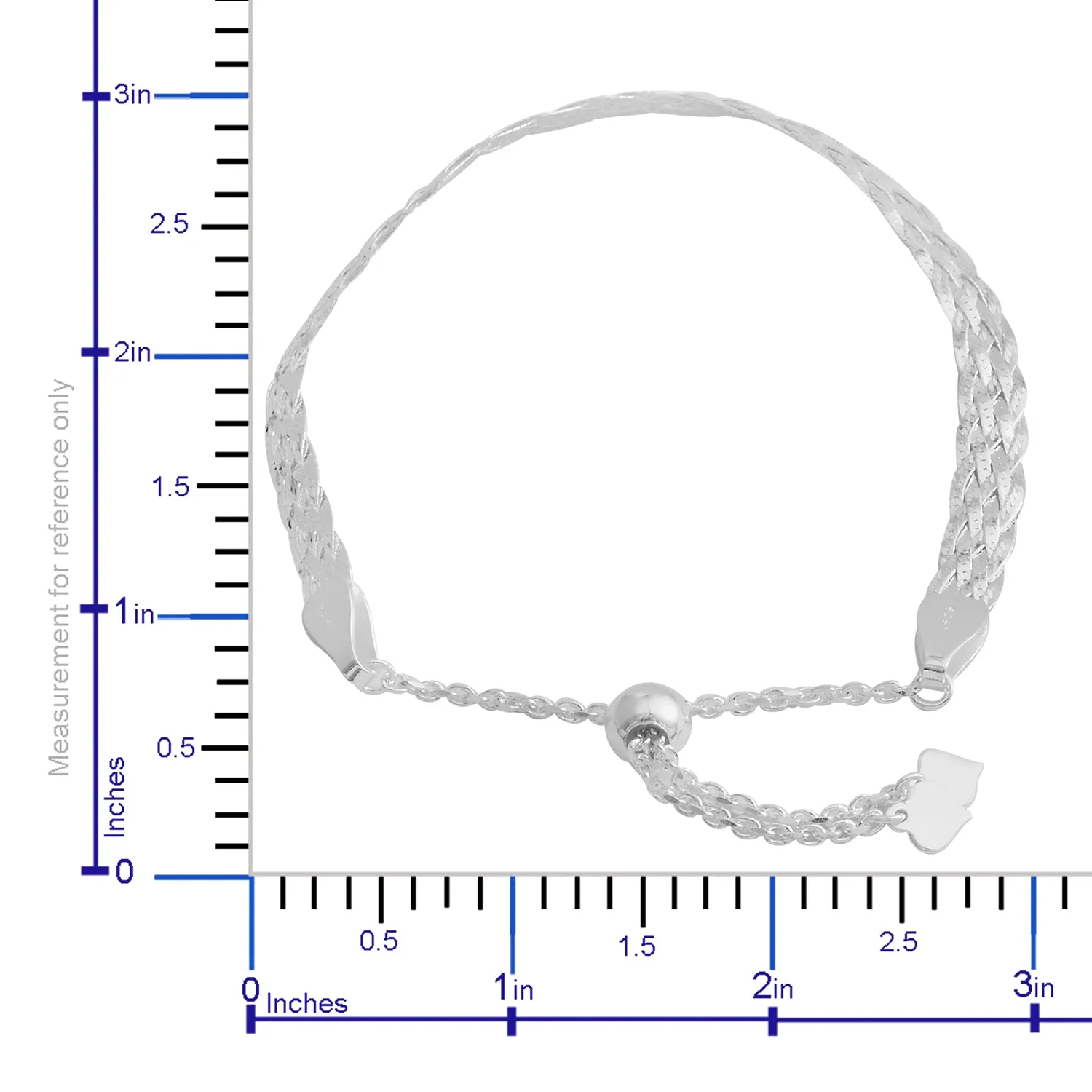 SET of 2 Sterling Silver/14K YG over Silver Braided Adjustable Bracelet