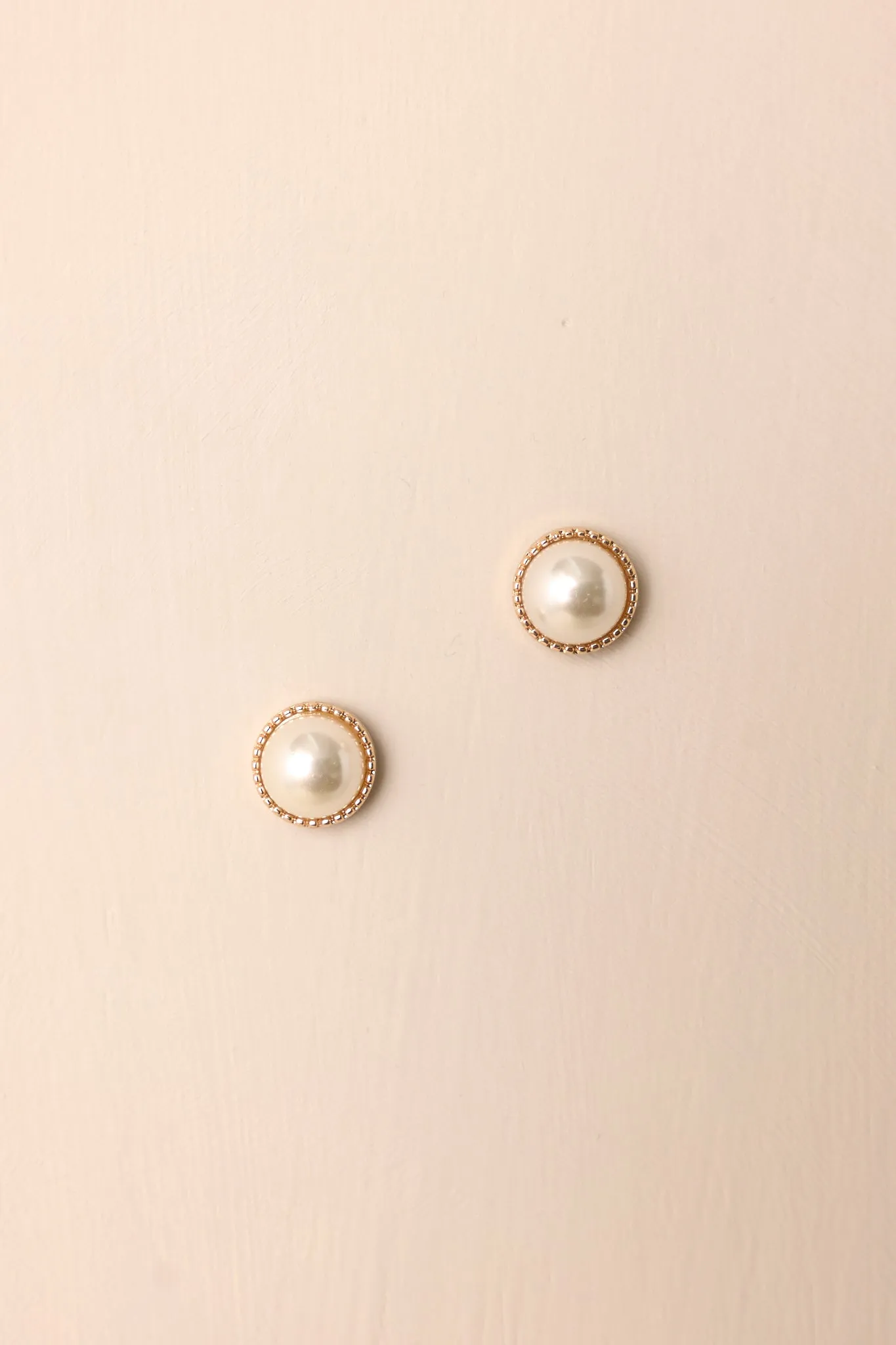 Shine With Me Gold & Ivory Pearl Stud Earrings
