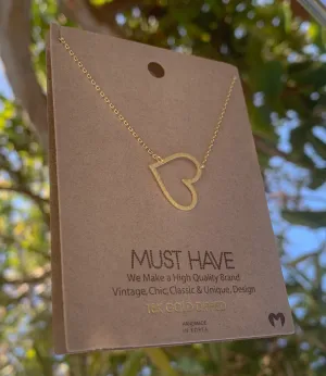 Side Heart Necklace(Gold)