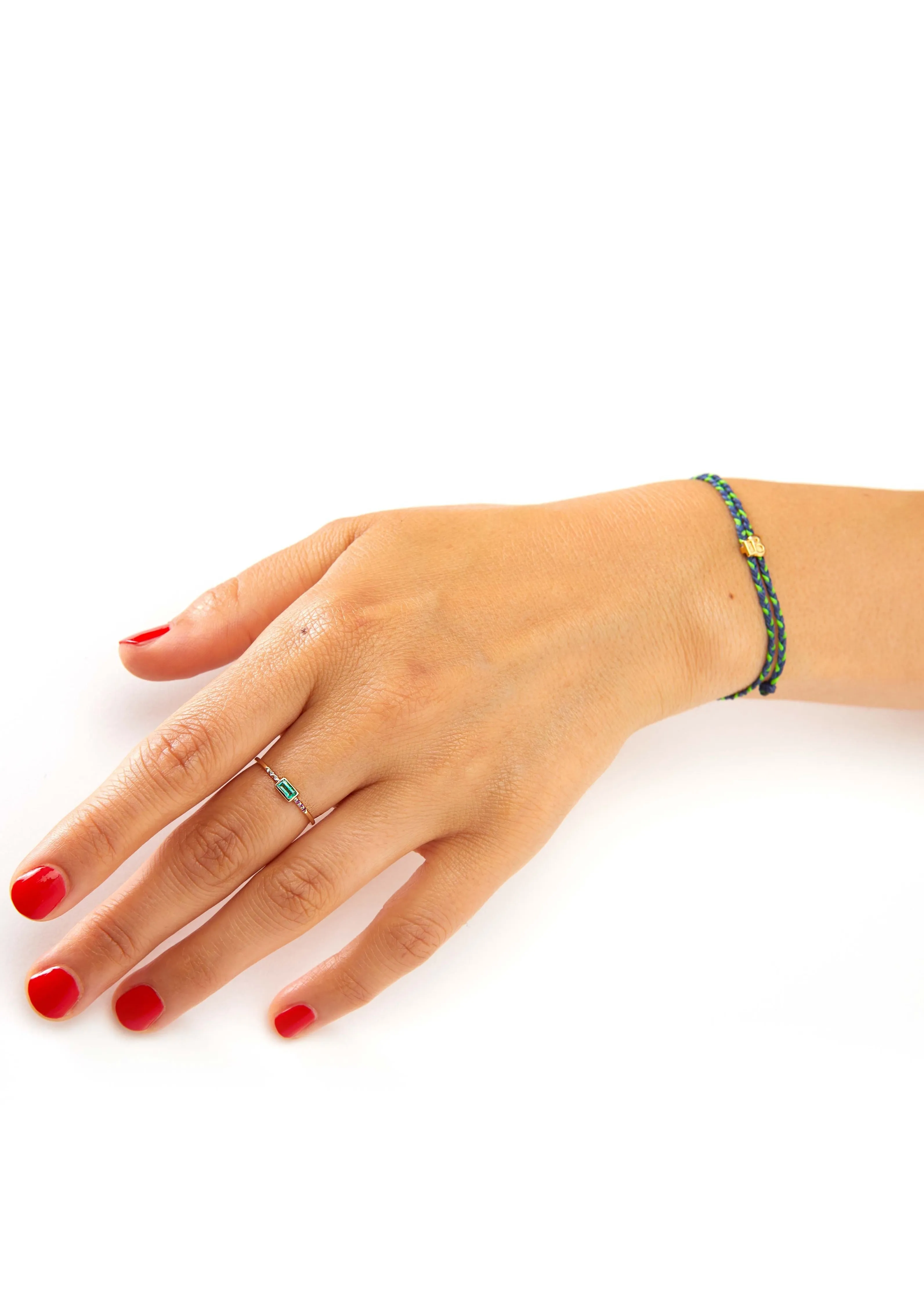 Signature Bracelet in Indigo & Neon Green