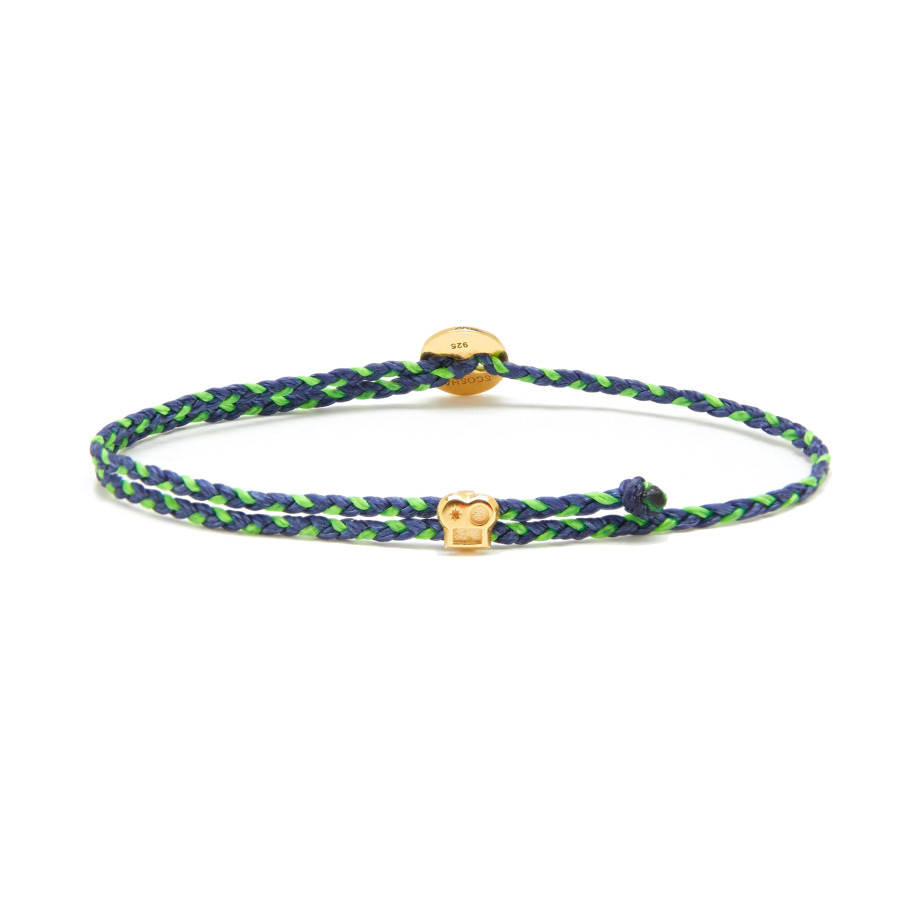 Signature Bracelet in Indigo & Neon Green