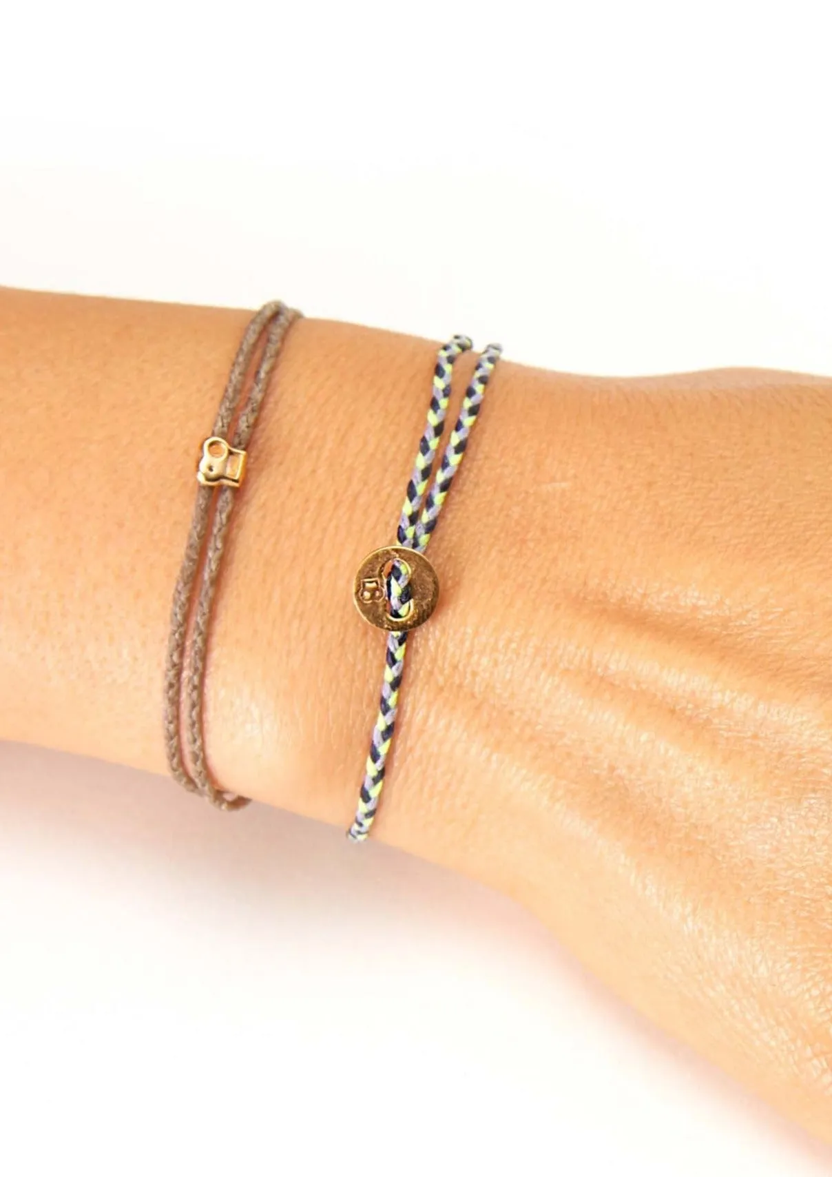 Signature Bracelet in Indigo Lavender & Neon Yellow
