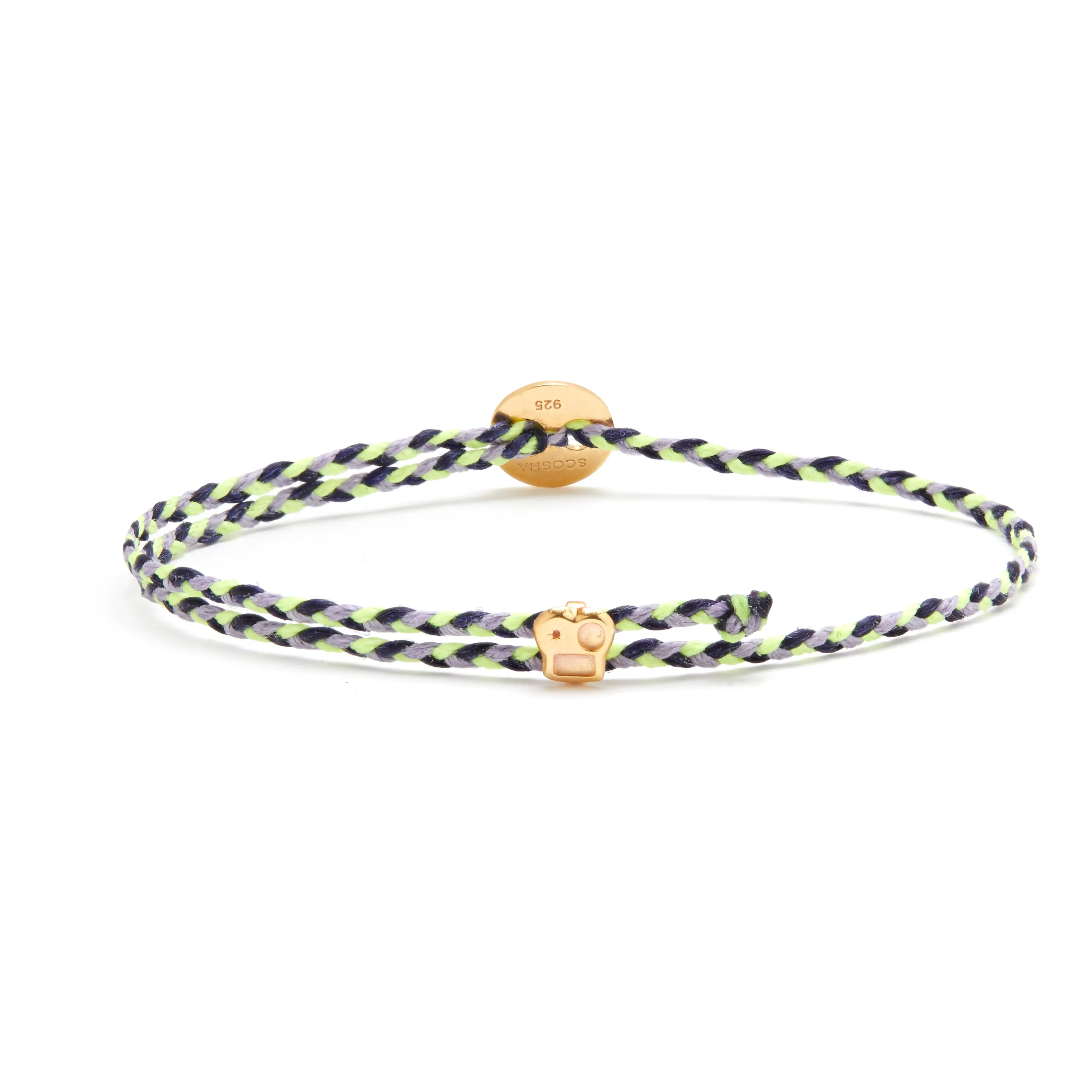 Signature Bracelet in Indigo Lavender & Neon Yellow