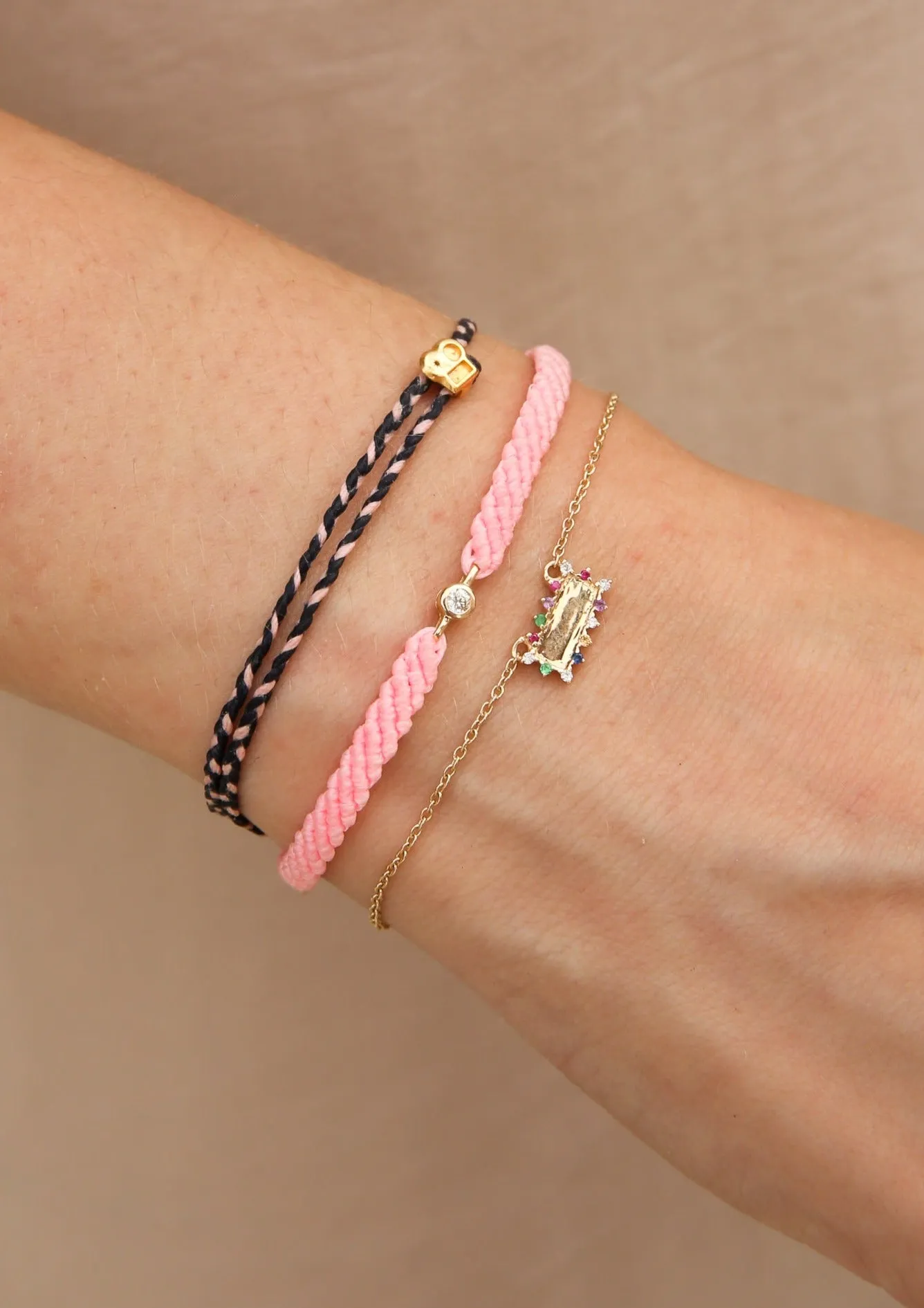 Signature Bracelet Indigo & Light Pink