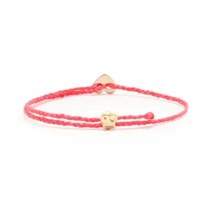 Signature Heart Button Bracelet in Fuchsia