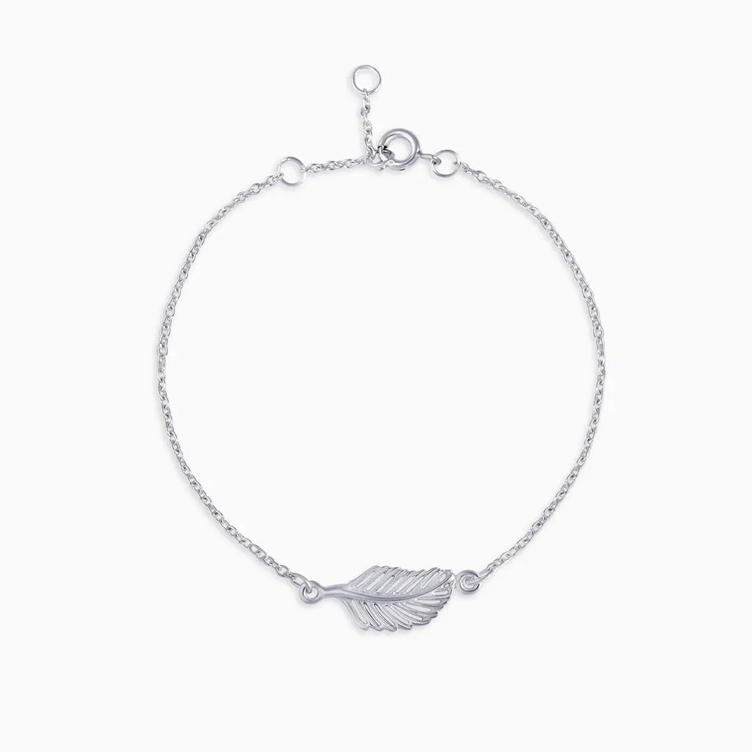 Silver Bracelet for Women - Krishna Divine Leafy Design