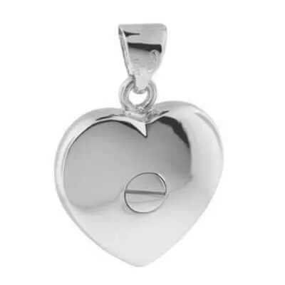 Silver Filigree Heart Locket Urn