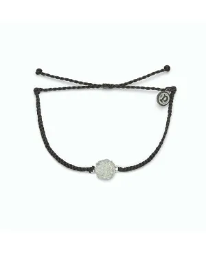 Silver Geode Bracelet Black