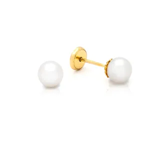 Single Stud Pearl 5mm