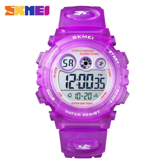 SKMEI Fashion Waterproof Children Boy Girl Watch Digital LED Watches  Alarm Date Sports Electronic Digital Watch Dropship 1451
