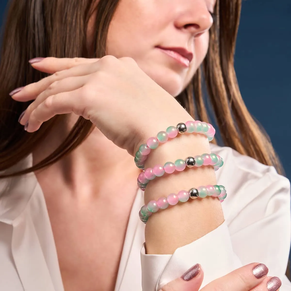 Sliced Melon | Shimmer Glass Bracelet