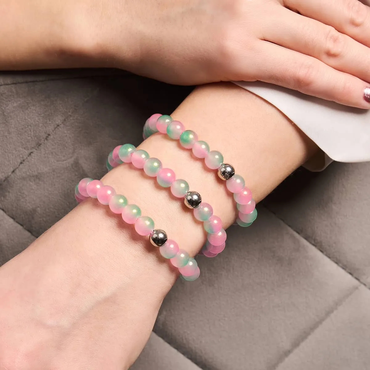 Sliced Melon | Shimmer Glass Bracelet