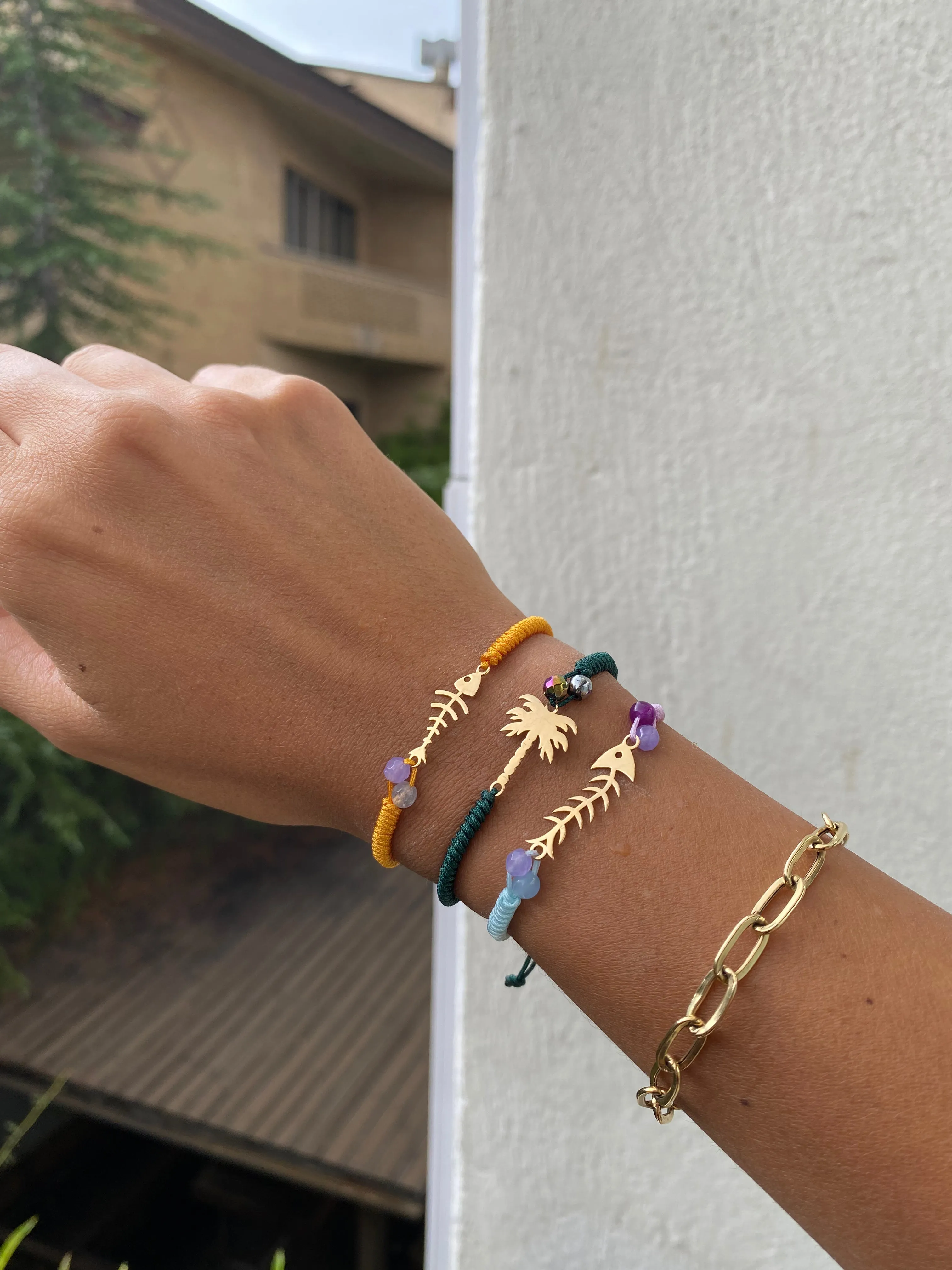 Slim Fish Bone Braided Bracelet