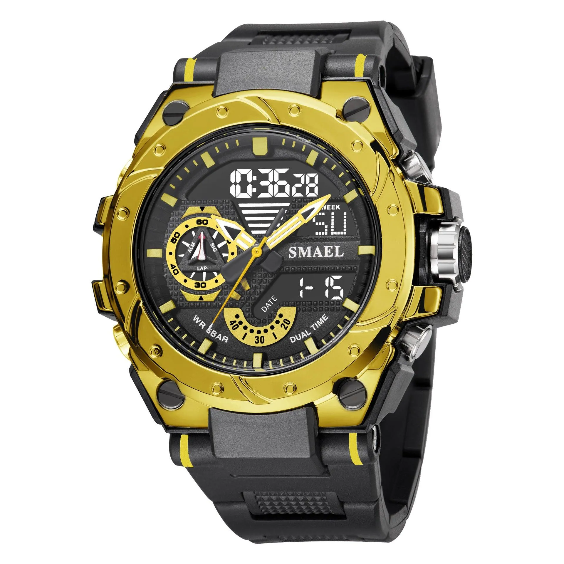 SMAEL Analog Digital Multifunctional Waterproof Watch For Men 8060