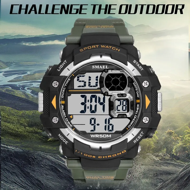 SMAEL Brand Watch Men Top Luxury Brand Sport Watch Electronic Digital Male Wrist Clock Man Waterproof Men&#39;s Military Watches