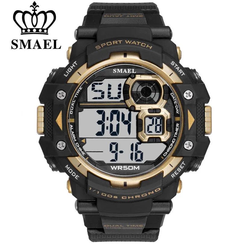 SMAEL Brand Watch Men Top Luxury Brand Sport Watch Electronic Digital Male Wrist Clock Man Waterproof Men&#39;s Military Watches