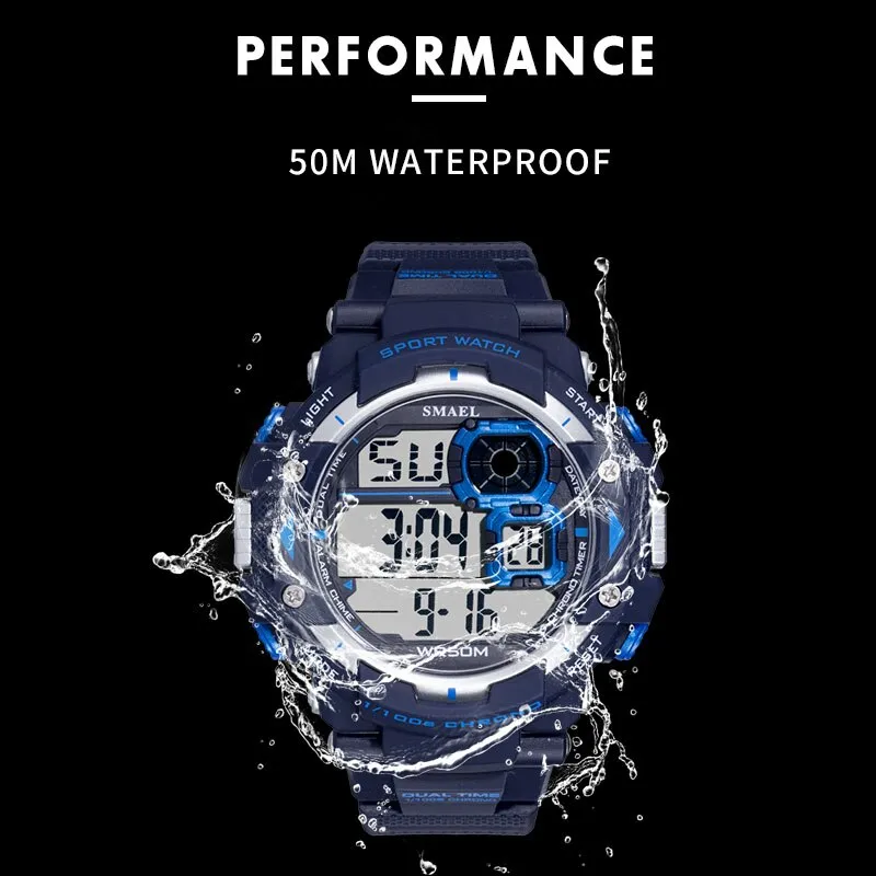 SMAEL Brand Watch Men Top Luxury Brand Sport Watch Electronic Digital Male Wrist Clock Man Waterproof Men&#39;s Military Watches