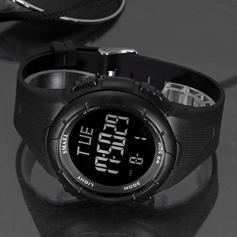SMAEL New Military Outdoor Mens Watches LED Digital Display Silicone Waterproof Sport Watch Men Wrist Watch Relogio Masculino