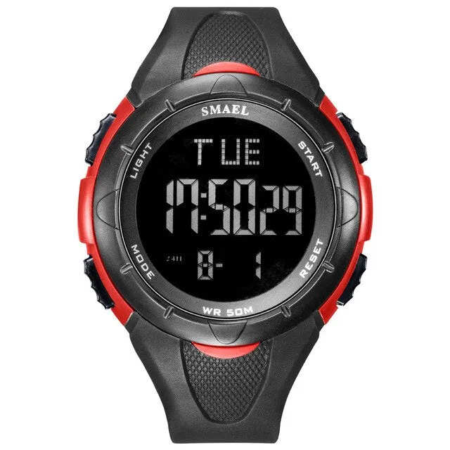 SMAEL New Military Outdoor Mens Watches LED Digital Display Silicone Waterproof Sport Watch Men Wrist Watch Relogio Masculino