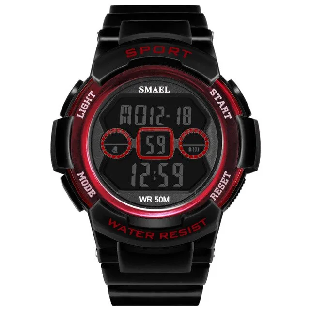 SMAEL White PU Watchband Women Dual Display Wristwatches Women Quartz Watch Lady Fashion Watches 30M Waterproof Relojes Mujer