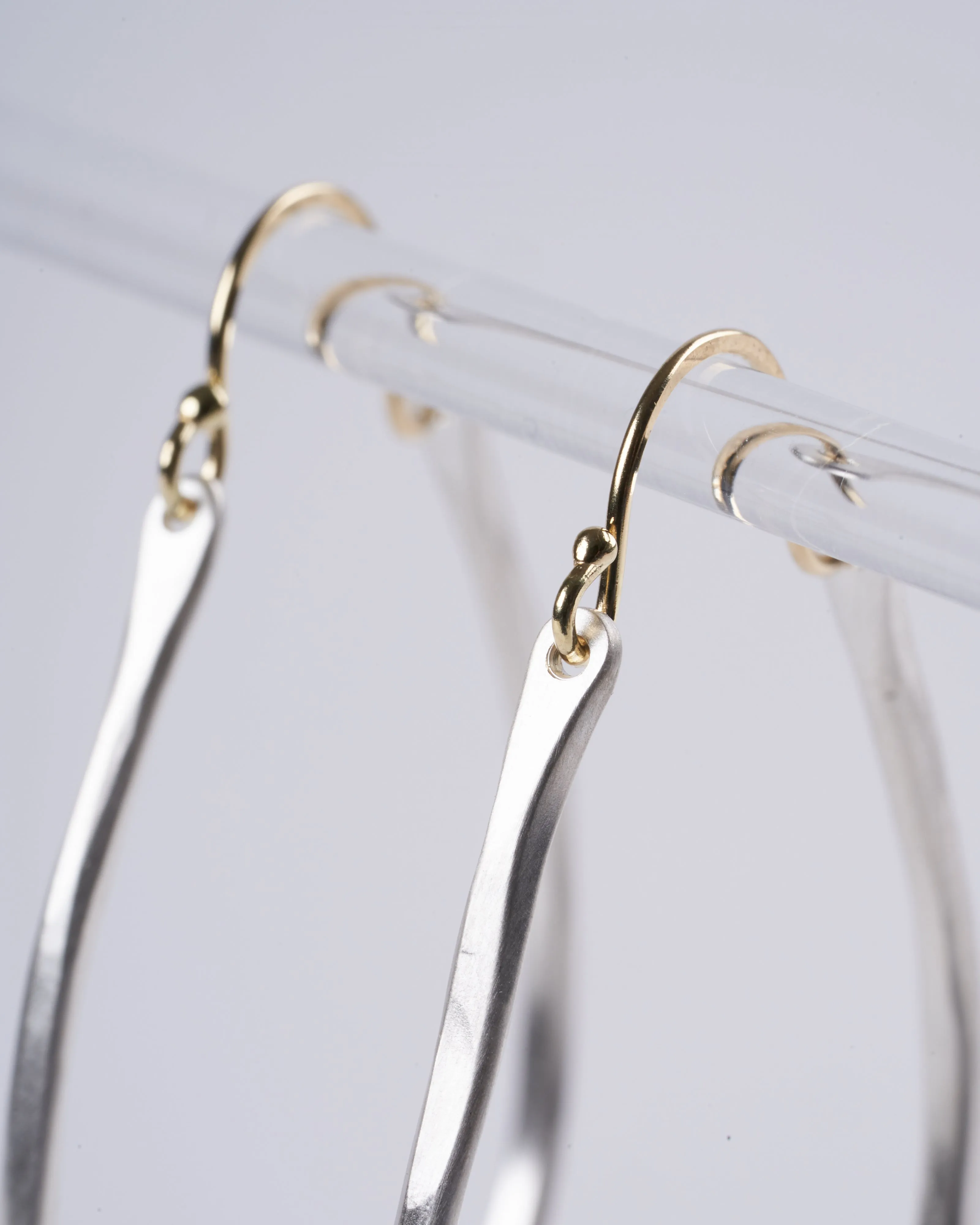small anjou hoops - silver